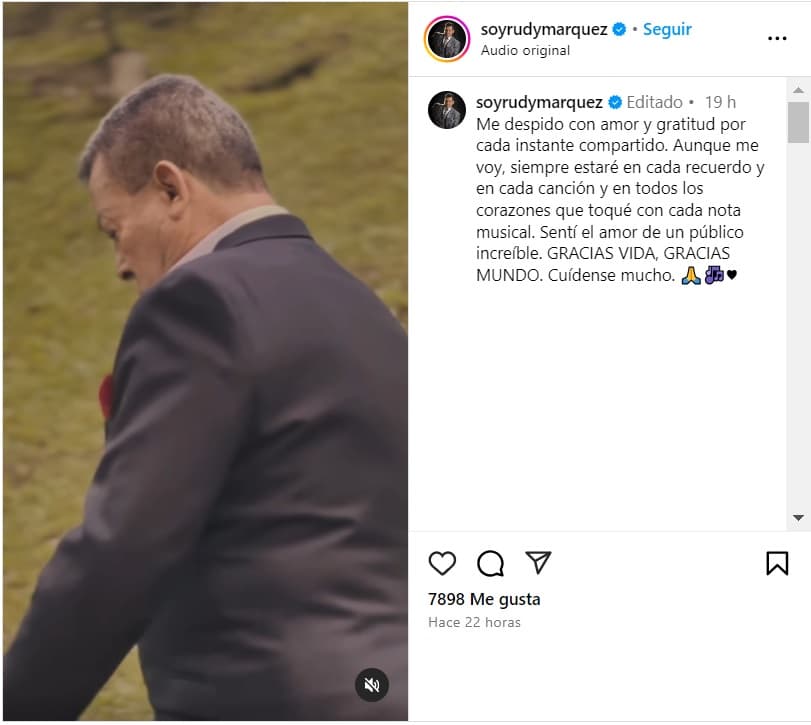 Rudy Márquez preparó un último mensaje antes de morir.