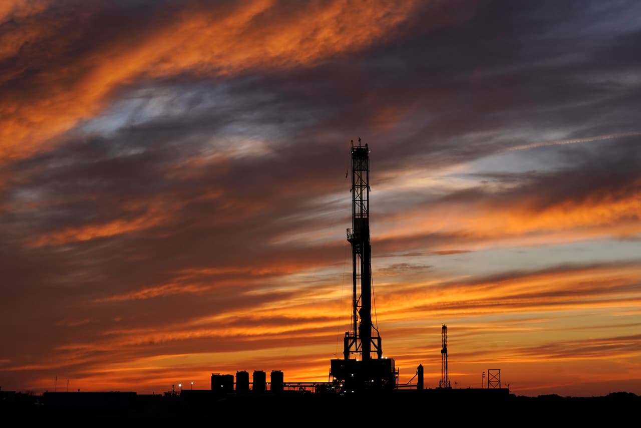 Un pozo petrolero en El Reno, Oklahoma.