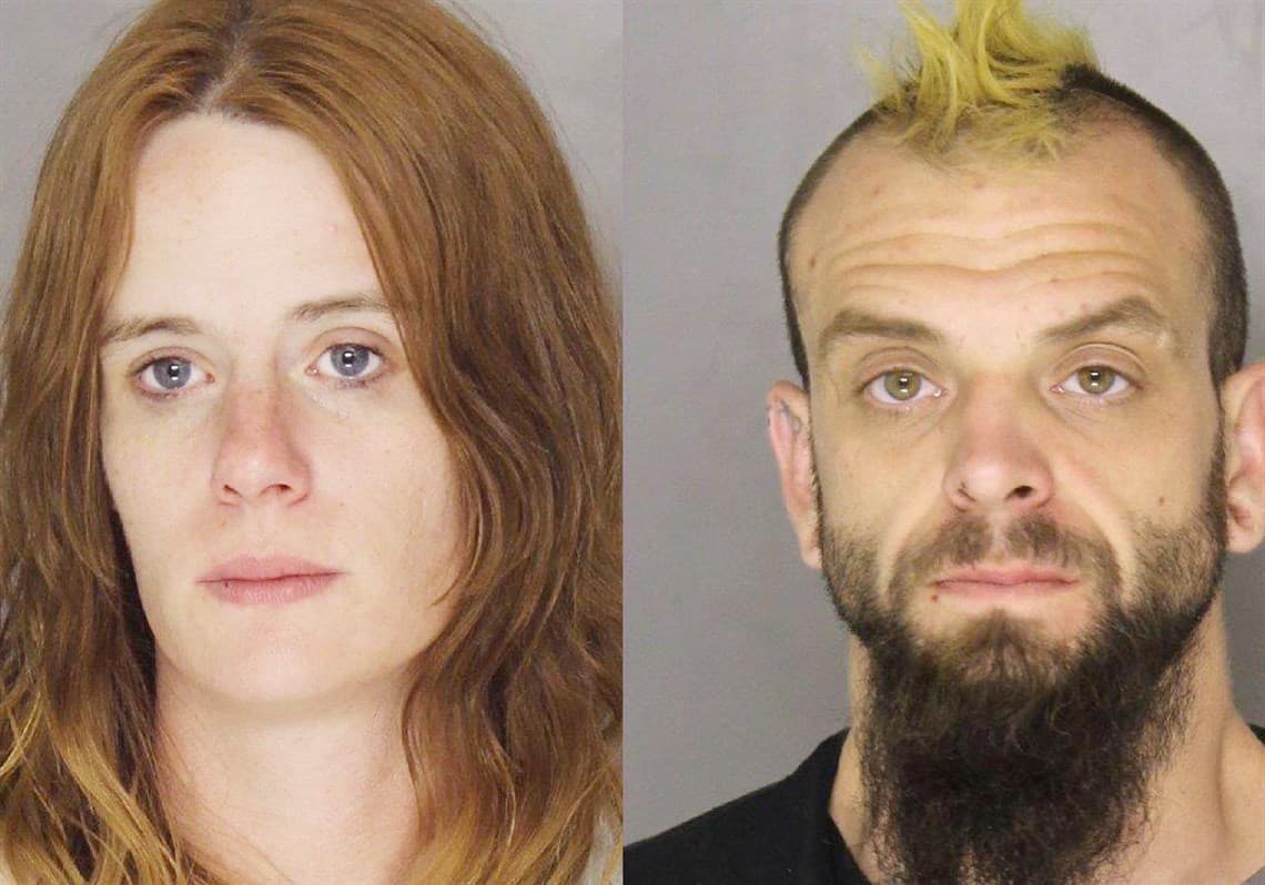Los supremacistas blancos George Palmer, 32, and Hope Gorham, 31