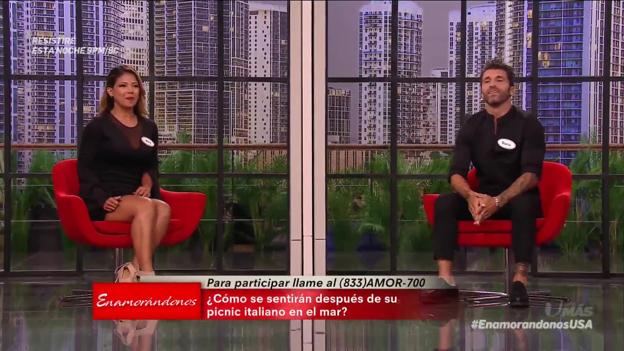 Nory y Darío tuvieron una primera cita a bordo de un yate, donde tuvieron un picnic muy italiano.