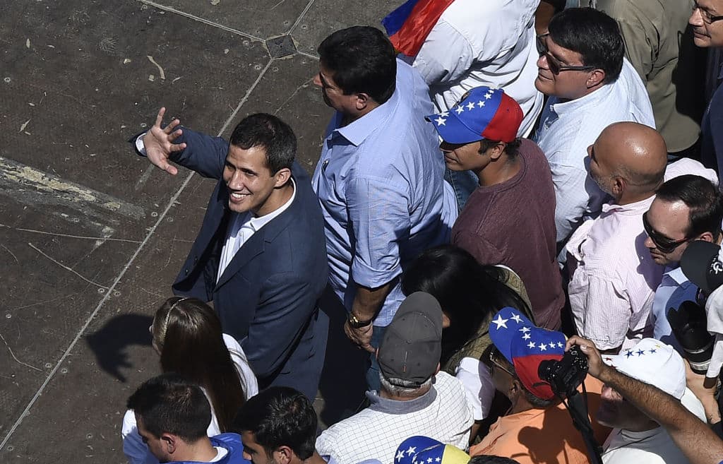 La oposición agradeció al Parlamento Europeo por reconocer como presidente encargado de Venezuela al jefe Juan Guaidó, que se autoproclamó el pasado 23 de enero y en respaldo al ultimátum europeo dado a Nicolás Maduro para que convoque a elecciones. Foto por Federico Parra / AFP / Getty Images