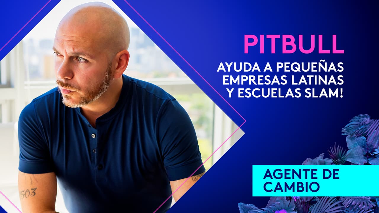 Pitbull es un Agente de cambio de los Premios Juventud 2020 por su ayuda a pequeñas empresas latinas y escuelas slam!