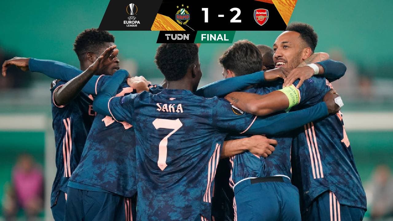 Arsenal reaccionó a tiempo y venció al Rapid Viena