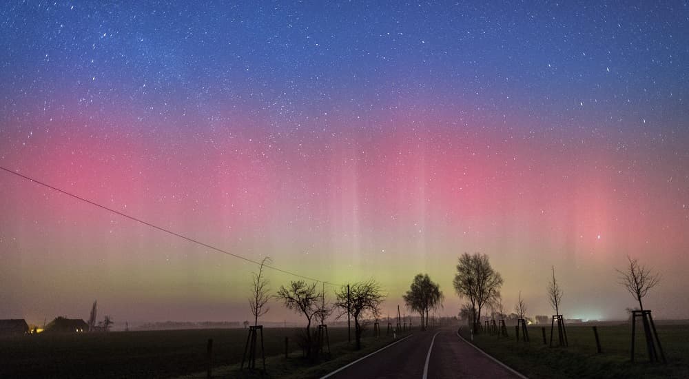 La imagen del cielo cerca de Lietzen en Brandemburgo (Alemania).