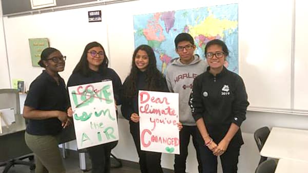 El club ambiental de la secundaria KIPP NYC College Prep High School en la ciudad de Nueva York.
<br>