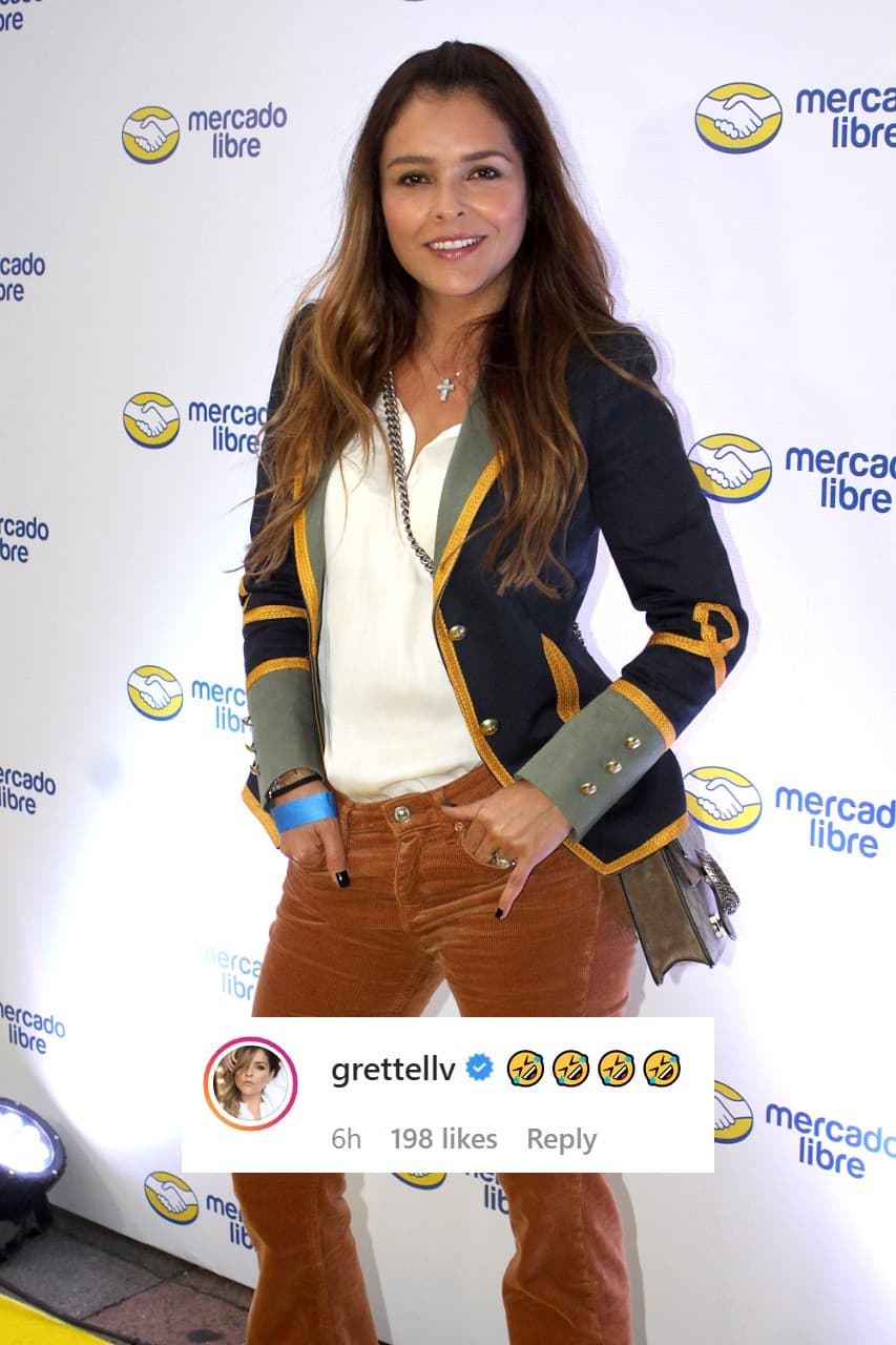 Grettell Valdez se unió a las carcajadas de sus compañeros.