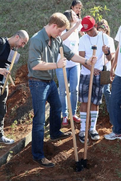 También en Sao Paulo, se reunió con un grupo de personas en 'pro' del ambiente'.