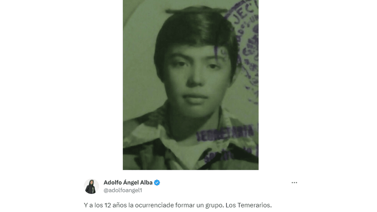 Así lucía Adolfo Ángel, de Los Temerarios, de pequeño