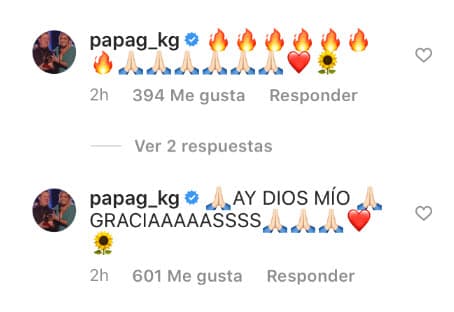 Su padre agradeció por la buena noticia: "Ay, Dios mío. Gracias", escribió.