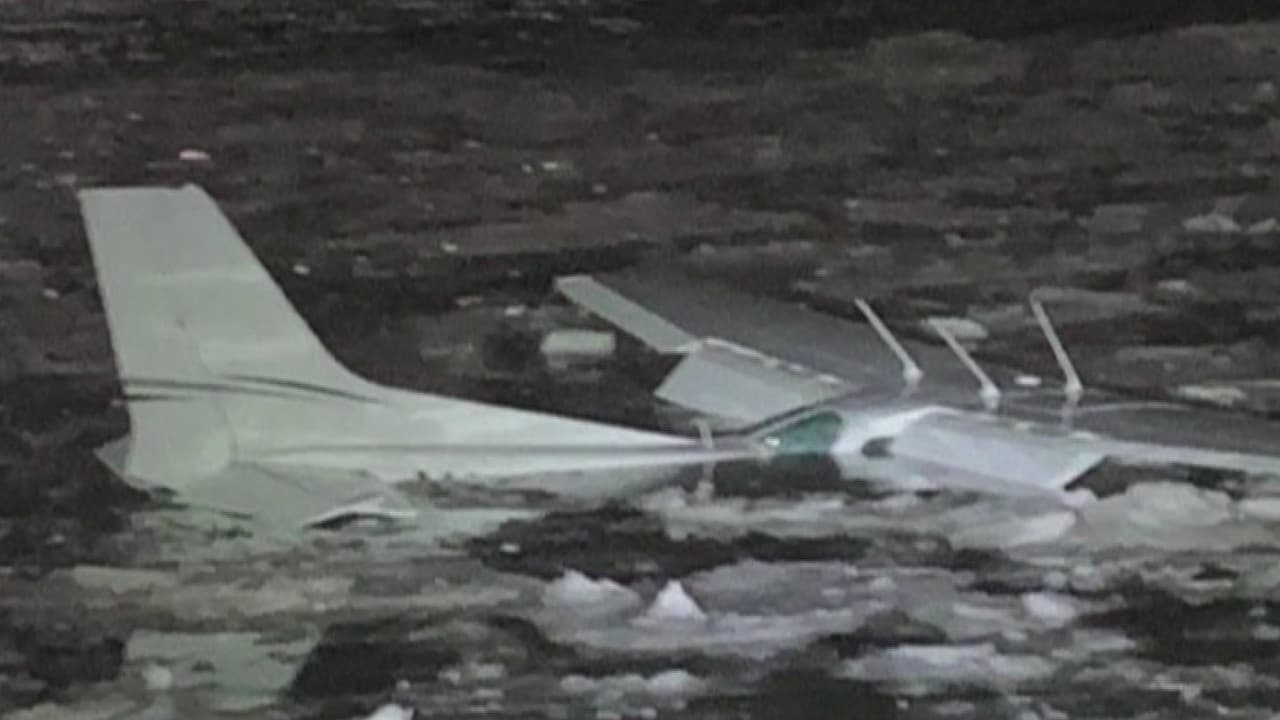Investigan caída de avioneta en el río Hudson que dejó dos heridos