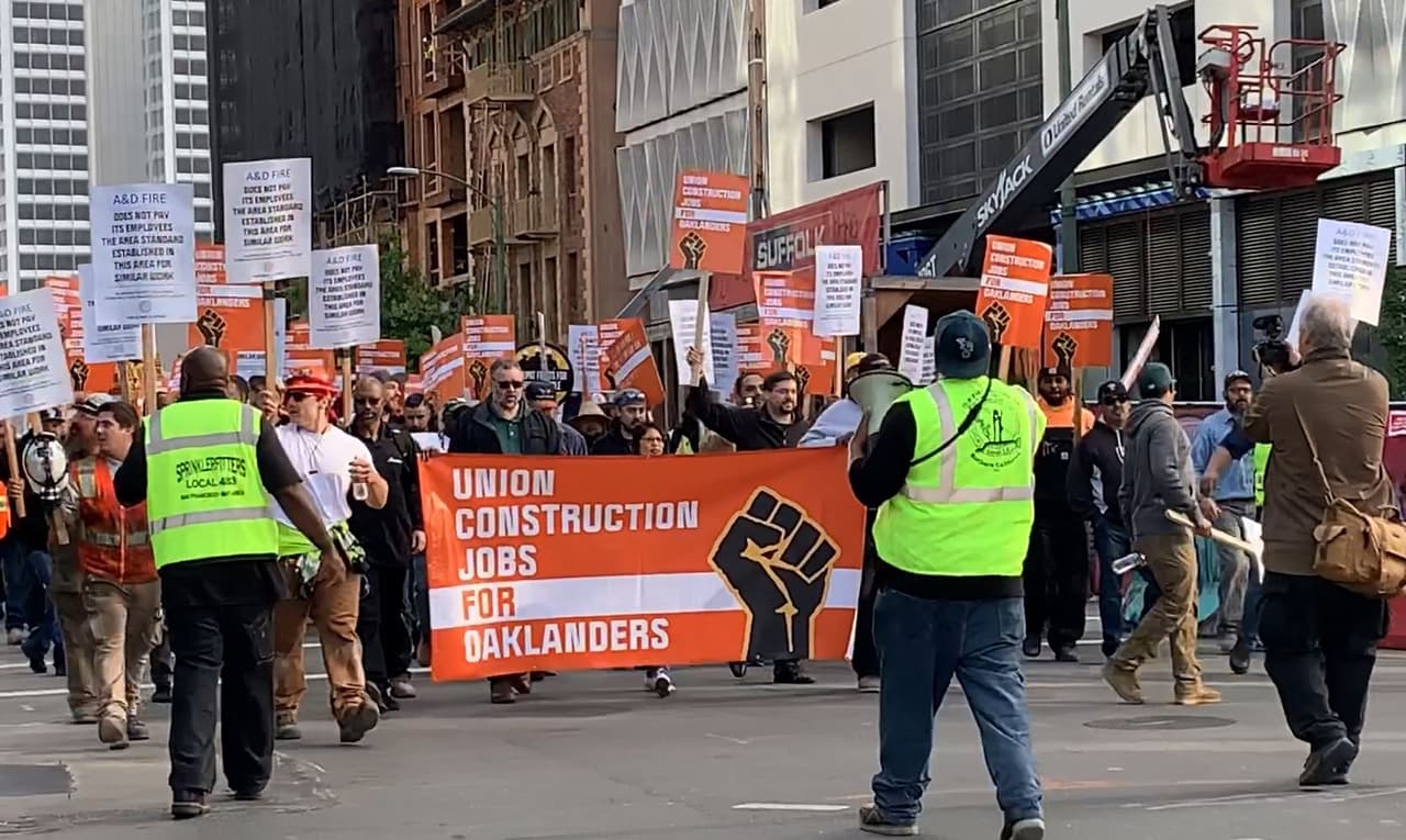 Así transcurren las marchas del 1 de mayo en el Área de la Bahía