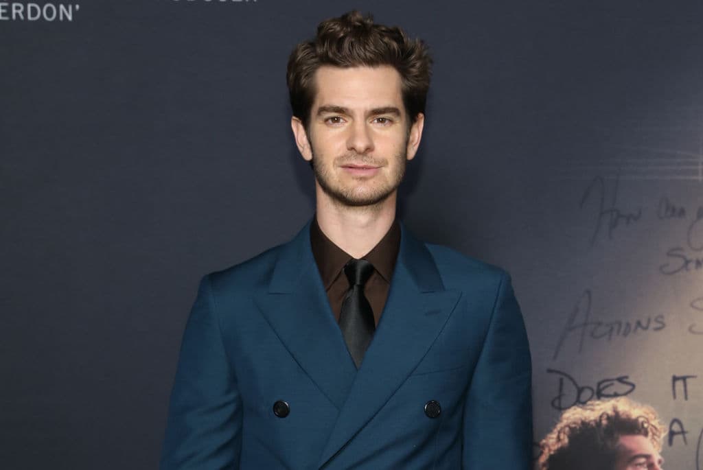 NEW YORK, NEW YORK - NOVEMBER 15: Andrew Garfield attends Netflix's "tick, tick...BOOM!" New York premiere at Schoenfeld Theater on November 15, 2021 in New York City. (Photo by Monica Schipper/Getty Images)