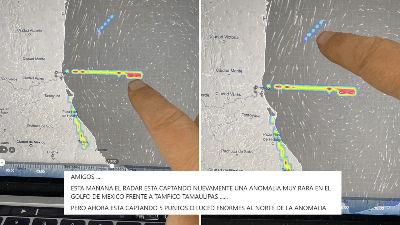 Radar meteorológico capta “anomalías” en Golfo de México y desata teorías conspirativas en redes sociales.