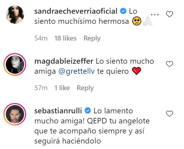 Las condolencias y muestras de cariño de amigos, compañeros y fans no se hicieron esperar.
<br>