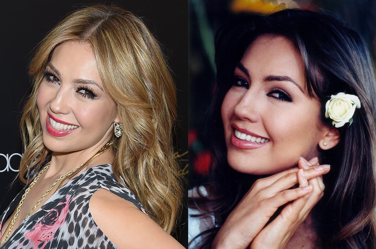 Thalía también dejó atrás el cabello negro para teñirlo más claro, el rubio es su preferido y últimamente así anda más cómoda.