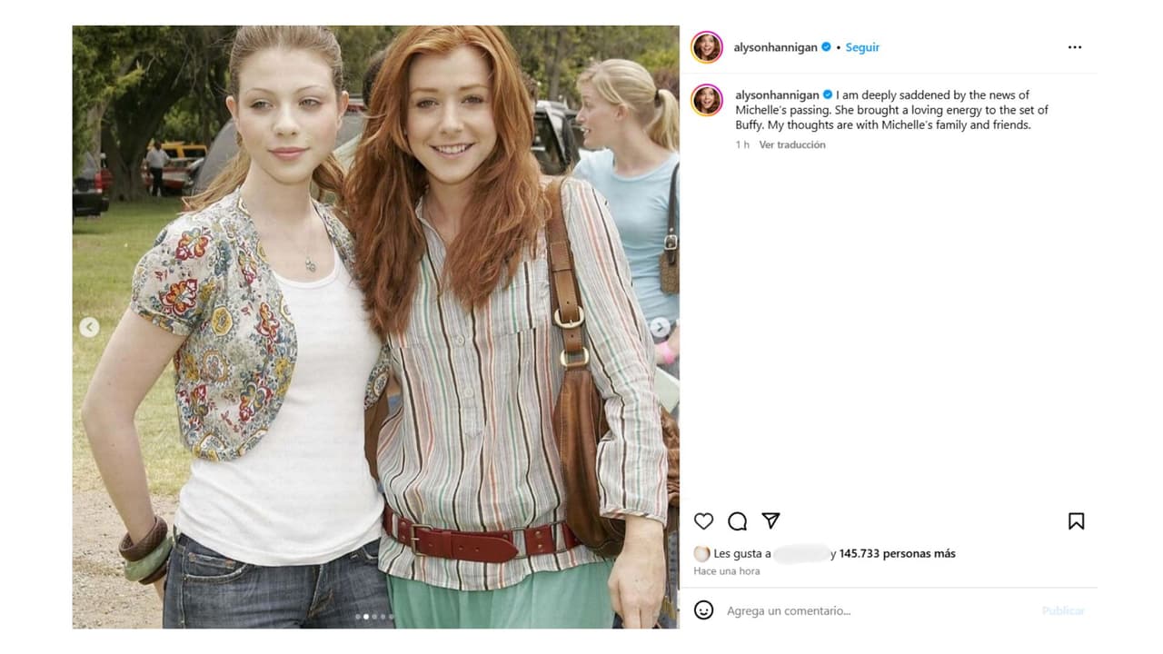 Alyson Hannigan reaccionó a la muerte de Michelle.