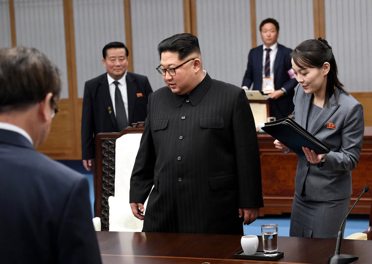 La hermana de Kim Jon Un, Kim Yo Jong, y miembro del aparato de propaganda del régimen norcoreano, fue una de las principales integrantes de la delegación de Pyongyang.