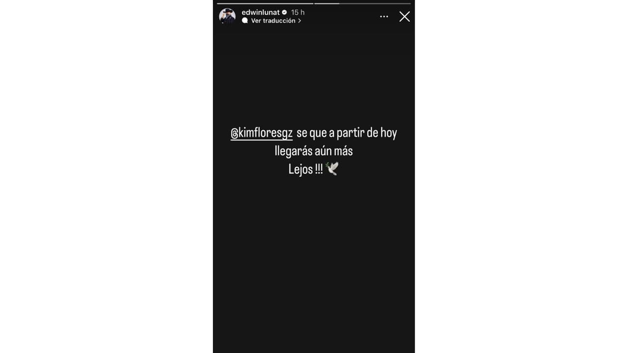 Este es el mensaje que Edwin Luna colocó en sus redes.
