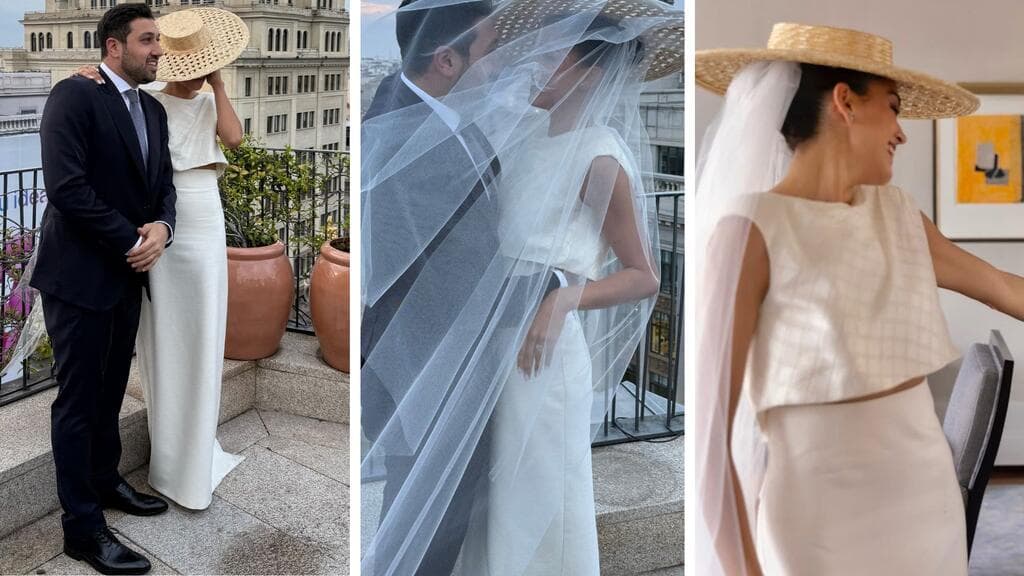 Este fue el vestido con el que Alejandra Capetillo se casó al civil hace mes y medio atrás en Madrid.