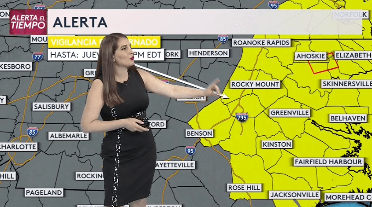 Tormentas dejan granizo de 1 pulgada y alertas por tornados en Carolina del Norte