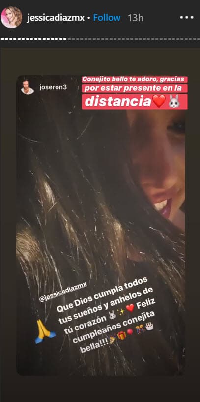 Además del mensaje, el actor compartió en sus historias de Instagram un video donde se ve a la actriz con un pastel de cumpleaños con las tradicionales 'Mañanitas' de fondo.
<br>