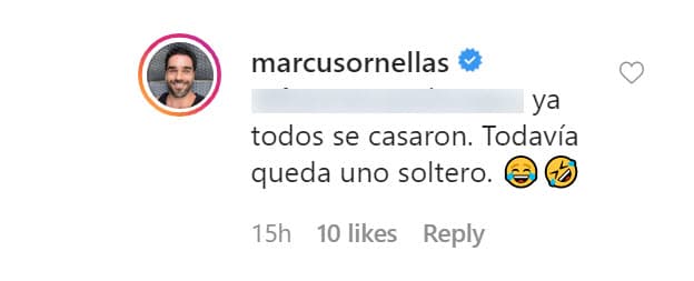 <b><a href="https://www.univision.com/famosos/ariadne-diaz-celebra-su-quinto-aniversario-con-marcus-ornellas-y-comparte-fotos-que-no-son-muy-romanticas-fotos" target="_blank">"Ya todos se casaron"</a></b>, escribió, para luego retractarse y aclarar que "todavía queda uno soltero".
<br>