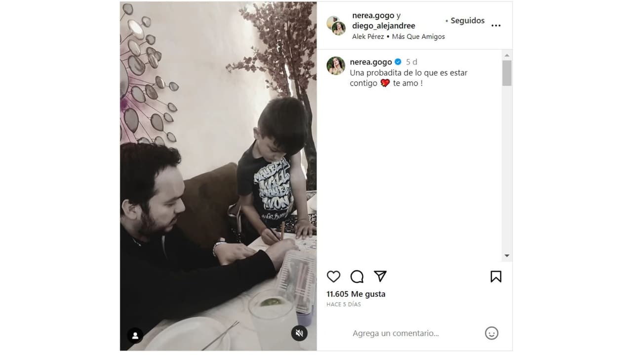 Pareja de Nerea Godínez convive con su hijo.