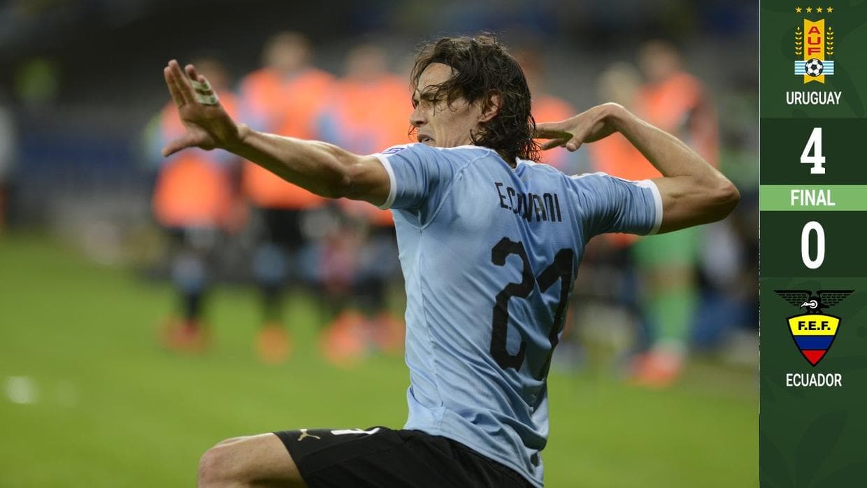 Uruguay aplasta a Ecuador y alza la mano por el título de la Copa América