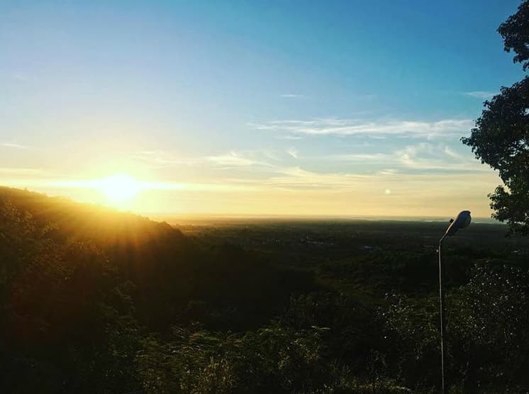 Una vista panorámica del último amanecer del 2017.