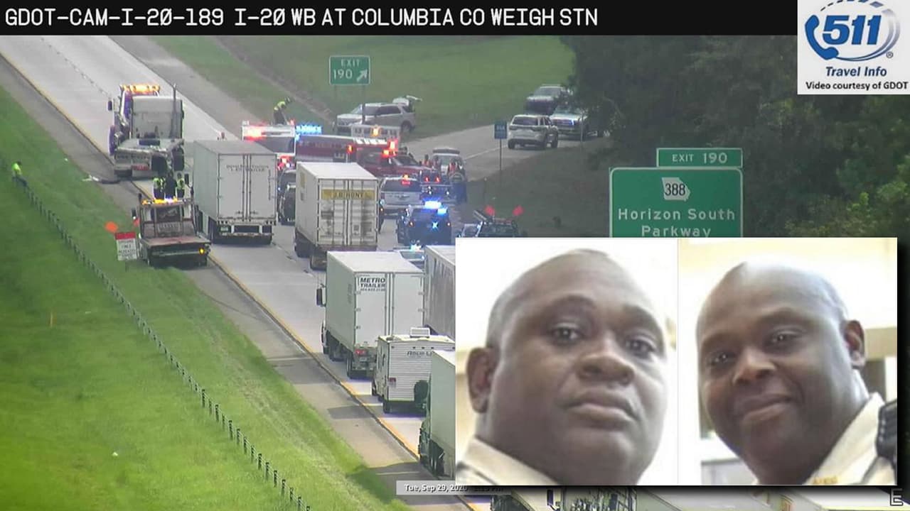 Identifican a los oficiales que murieron en aparatoso choque en la Interestatal 20