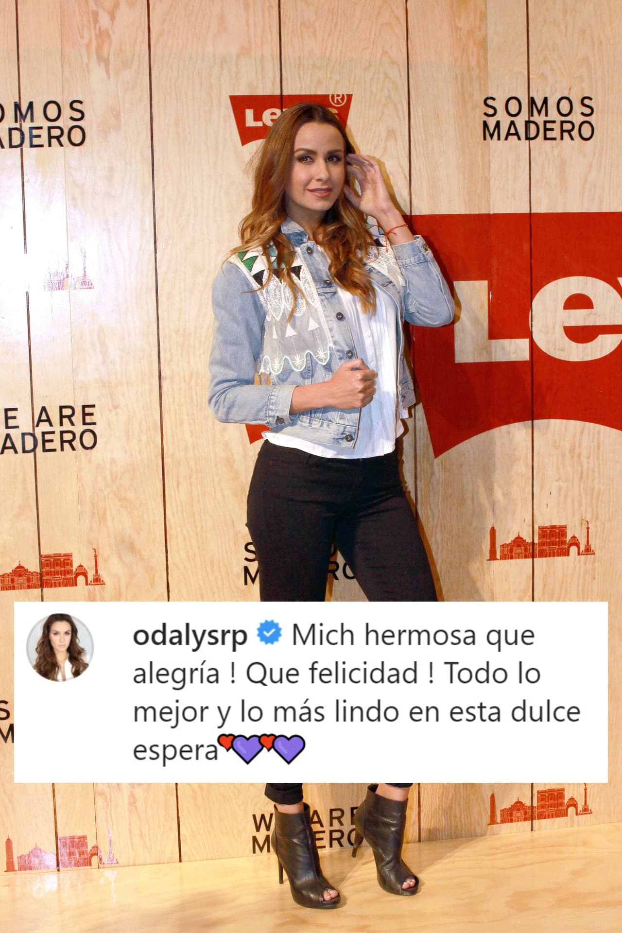 La presentadora mexicana
<b> Odalys Ramírez</b>, quien tiene dos hijos con Patricio Borghetti, le deseó una "dulce espera".