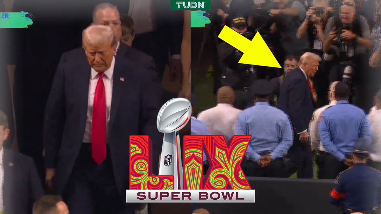 Trump hace historia al presentarse en el Super Bowl 