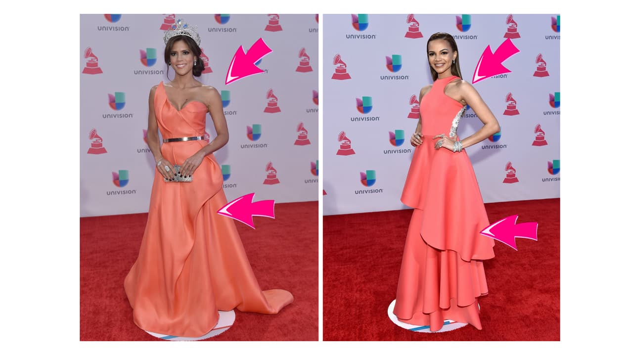 Como dulces melocotones arribaron Francisca Lachapel y Leslie Grace.