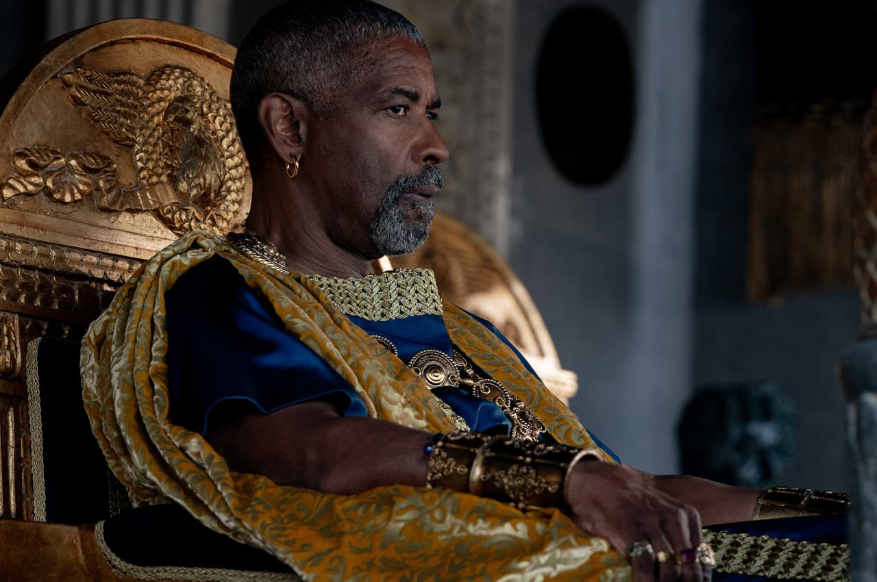 Denzel Washington como Macrino en 'Gladiador 2'