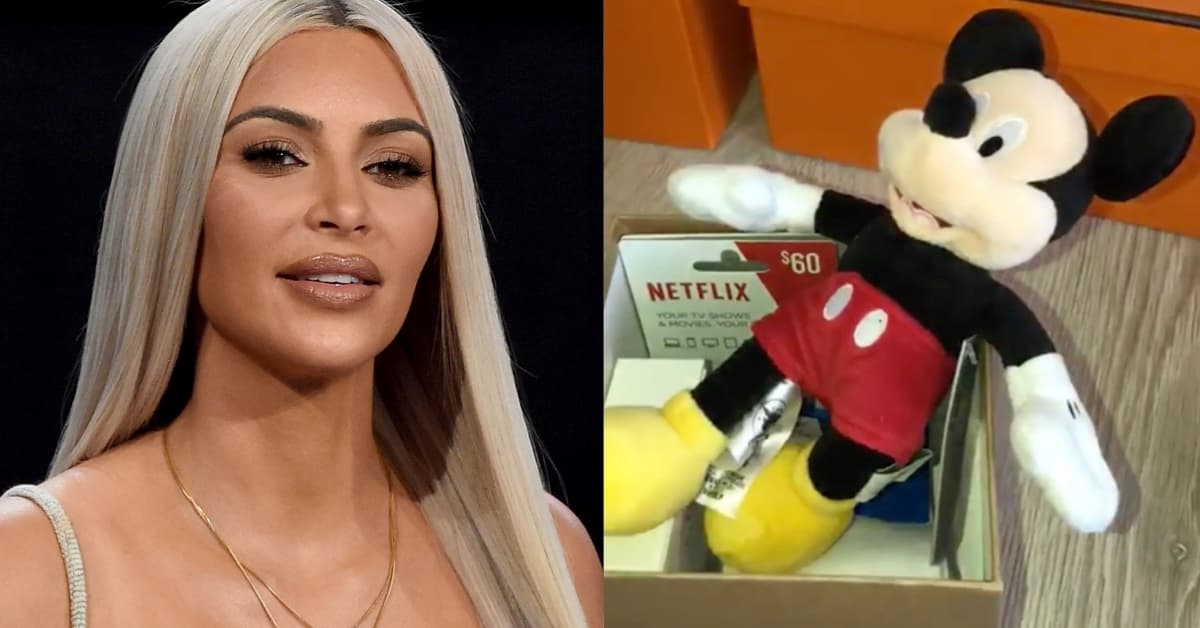 Kanye West le da a Kim Kardashian cupones y un peluche de Mickey y no es lo que parece
