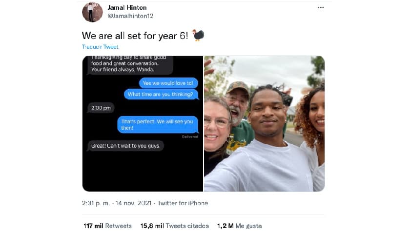 Así anunció Jamal Hinton la noticia de la próxima reunión en su cuenta de Twitter.
