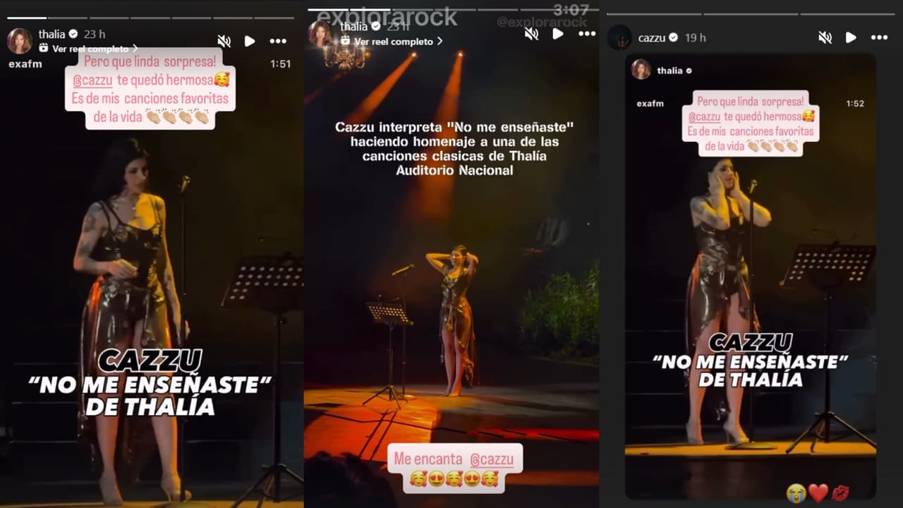 Thalía le envía mensaje a Cazzu y ella reacciona.