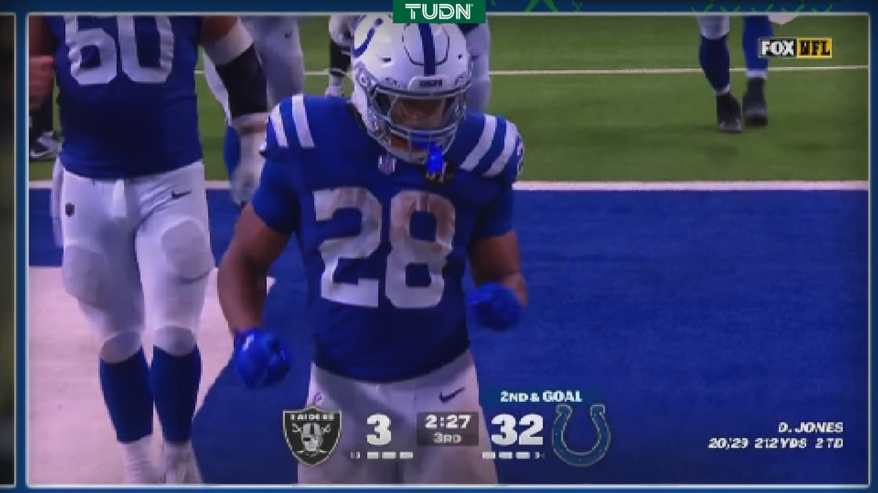 ¡Festín de Colts! Touchdown de Jonathan Taylor ante Raiders