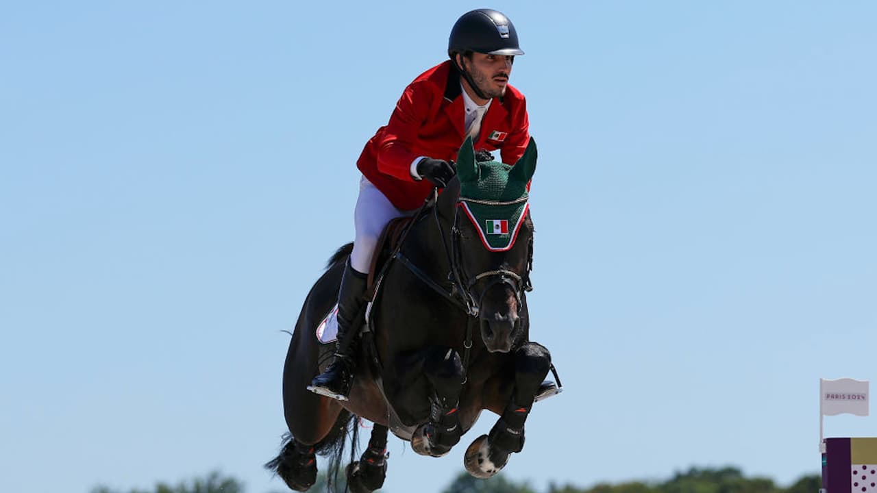 Andrés Azcárraga en la Final de salto individual ecuestre de Paris 2024