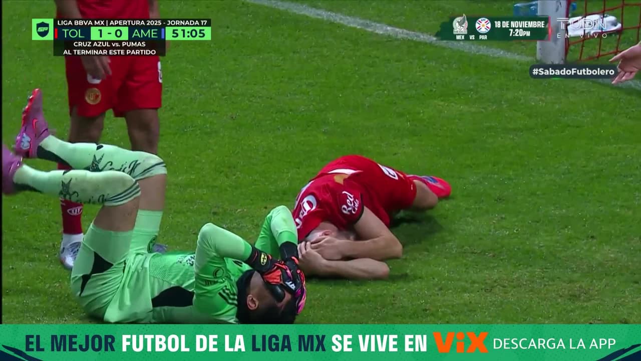 ¡Malagón atropella a Paulinho y le marcan penal al Toluca!