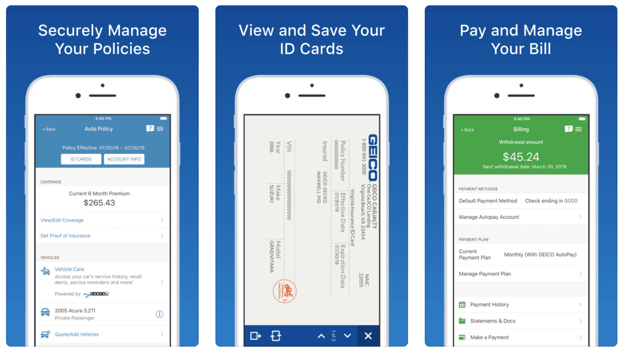 La empresa de seguros Geico, cuenta con su propia app, 
<b>GEICO Mobile</b>, la cual te ayuda a encontrar la gasolinera más cercana a ti y al mismo tiempo, te muestra los precios actualizados, ya que al igual que Gas Guru, utiliza información de la compañía, Oil Price Information Service (OPIS). Los precios los puedes encontrar mediante la herramienta de navegación o utilizando el “localizador de precios de gasolina”.
<br>
<br>Precio: gratis
<br>Disponible: Android y iOS