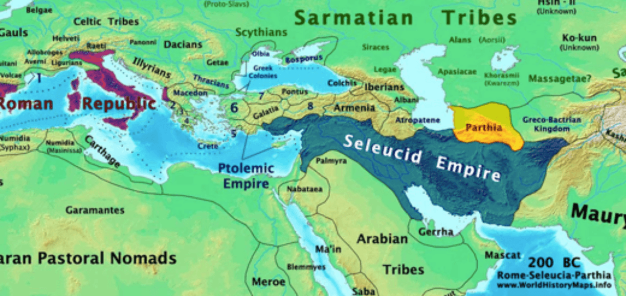 <h3 class="cms-H3-H3">7. Guerras parto-seléucidas</h3>
<br>
<br>💥 
<b>Duración: </b>238 - 129 a. C. (109 años). 
<br>
<br>💥
<b> Combatientes:</b> Imperio seléucido de Persia y el Imperio parto.
<br>
<br>💥 
<b>Muertos: </b>cifra desconocida.
<br>
<br>💥 
<b>Campo de combate:</b> Mesopotamia, Asia central y partes de lo que es Irán en la actualidad.
<br>