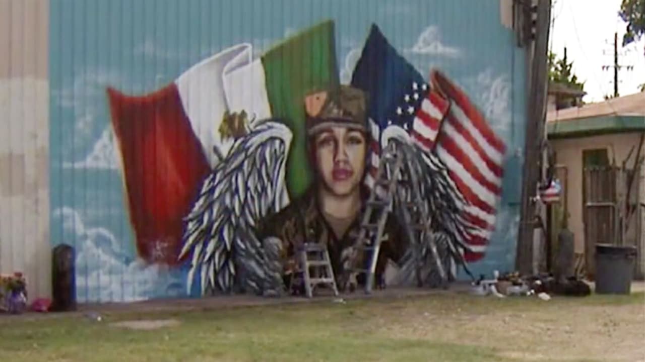 El dueño del gimnasio donde fue creada la obra indicó que es un homenaje a la soldado y una muestra de solidaridad a sus padres y a sus hermanas.