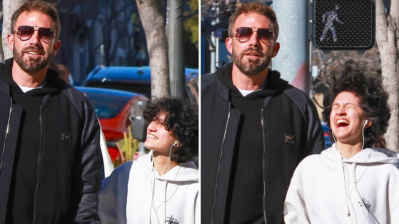 Captan muertos de risa (y sin JLo) a Ben Affleck y a su hijastra Emme mientras van de 'shopping'