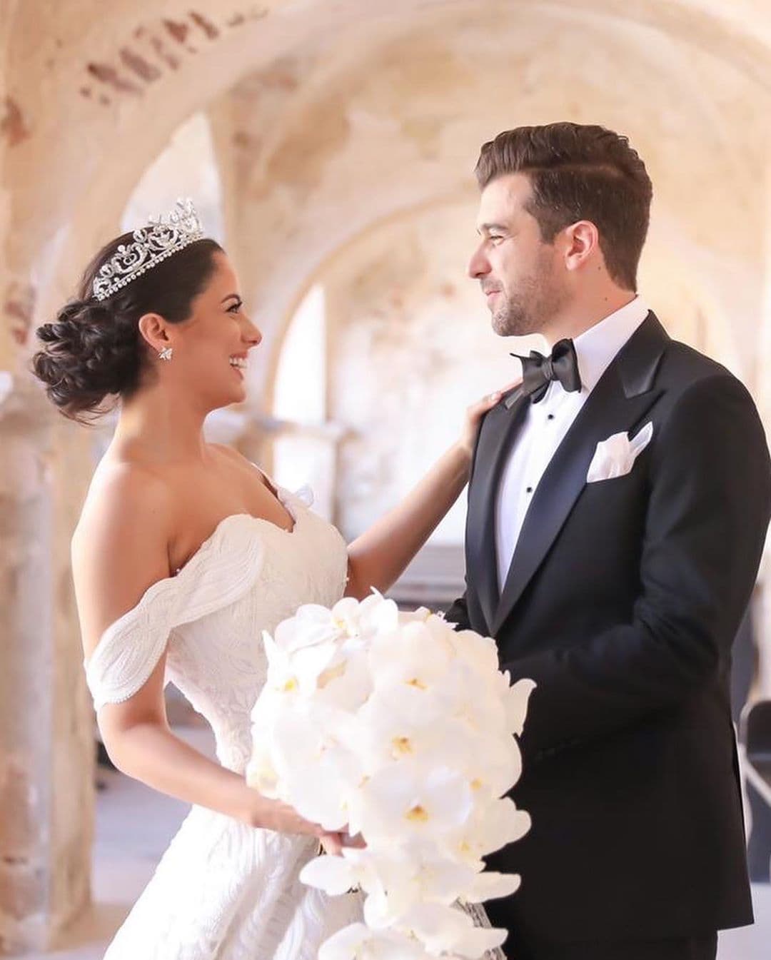 Como se puede apreciar en las fotografías, la pareja irradiaba felicidad.