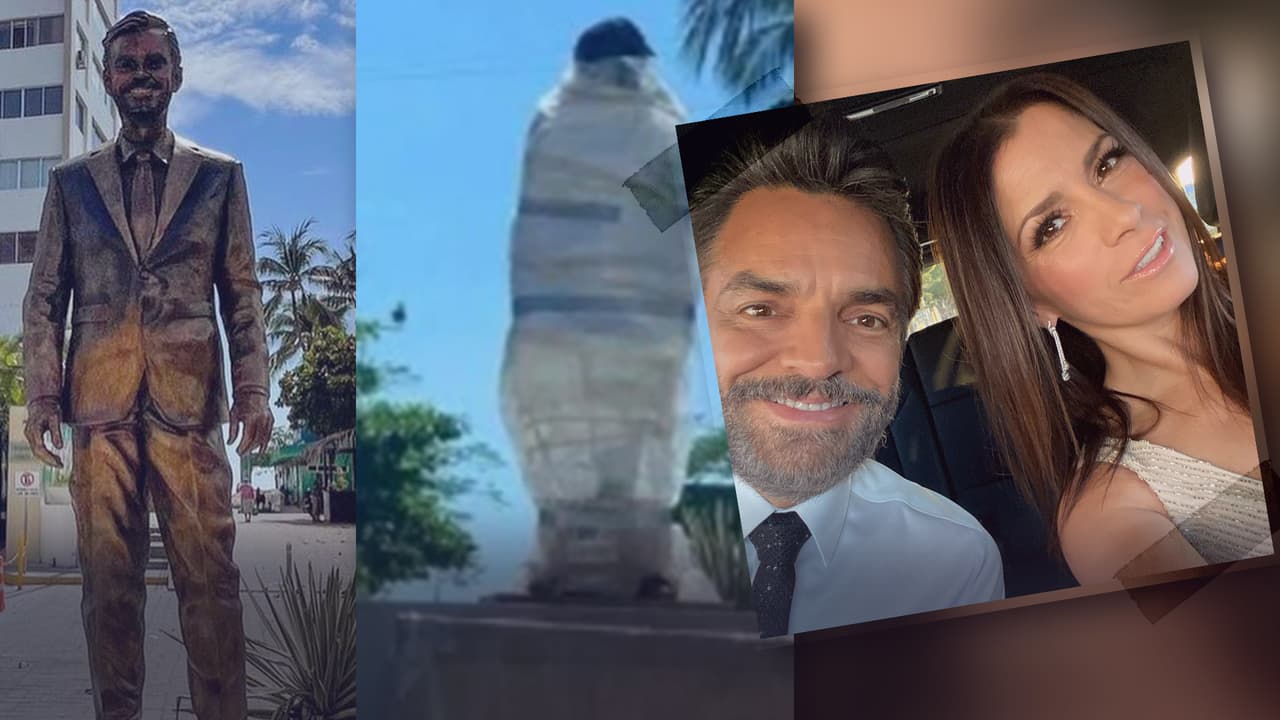 Ponen estatua de Eugenio Derbez en Acapulco y no dura ni una semana: Eugenio Derbez y Alessandra Rosaldo reaccionan al odio que recibieron