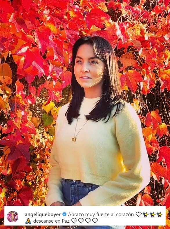 <b>Angelique Boyer</b> envió sus condolencias y abrazos.