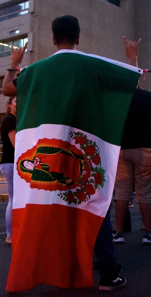 Presencia mexicana en la protesta