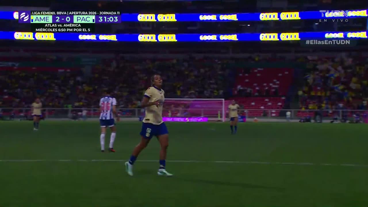 ¡Golazo de Geyse! La brasileña se escapa y culmina la jugada con el 2-0