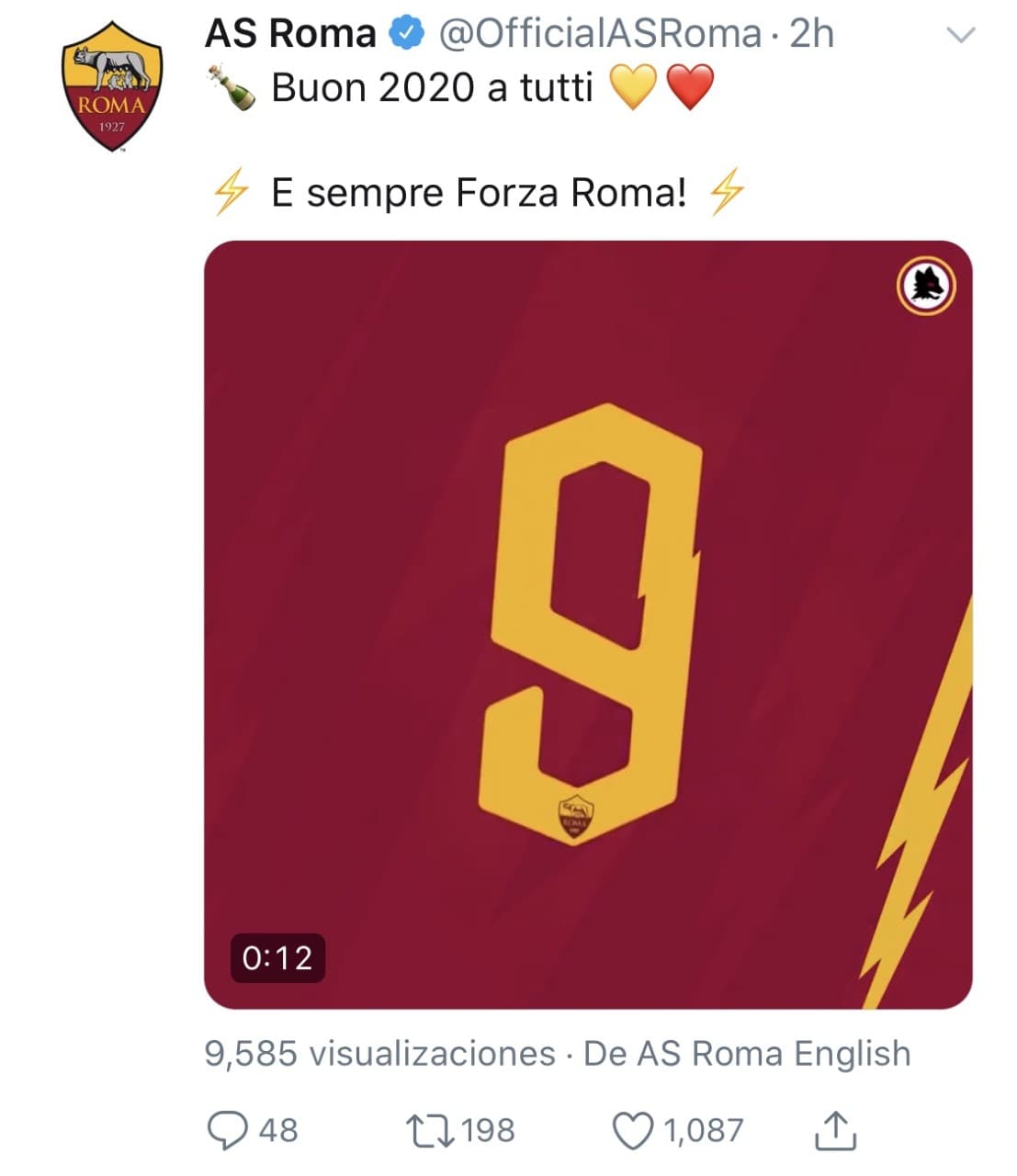 Jugadores entrenadores y clubes desean un gran 2020 a todos sus aficionados.